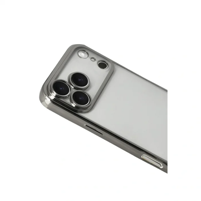 BUĞZ İphone 17 Pro Max Razer Lensli Silikon - Titan Gri