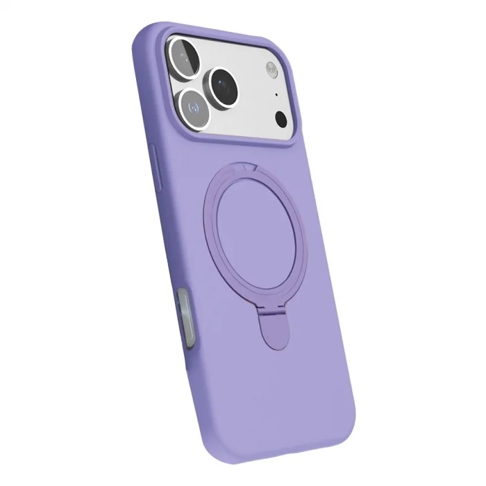 BUĞZ İphone 17 Pro Max Regal Magsafe Standlı Kapak - Lila