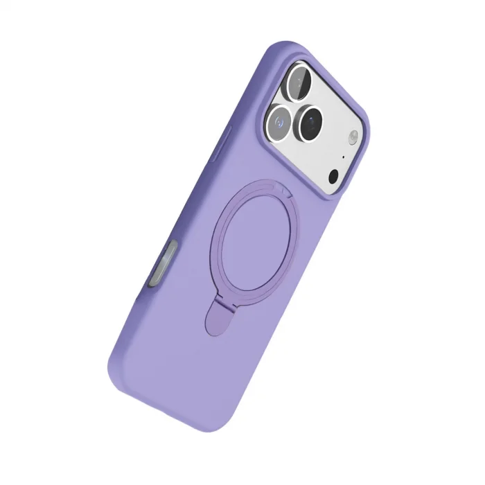 BUĞZ İphone 17 Pro Max Regal Magsafe Standlı Kapak - Lila