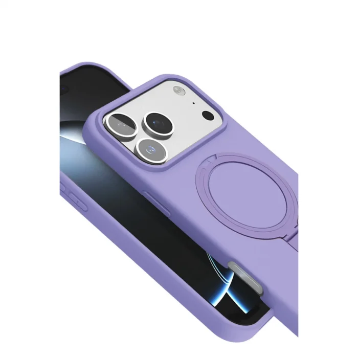 BUĞZ İphone 17 Pro Max Regal Magsafe Standlı Kapak - Lila