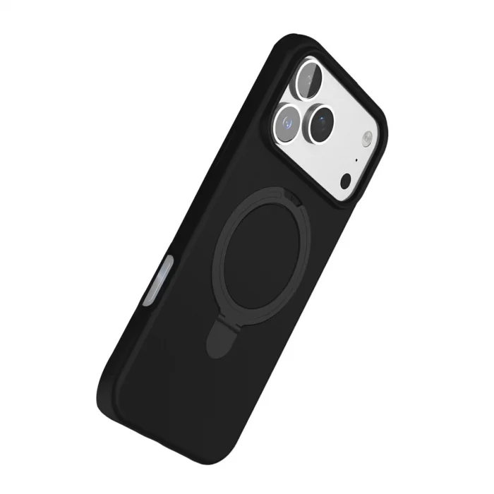 BUĞZ İphone 17 Pro Max Regal Magsafe Standlı Kapak - Siyah