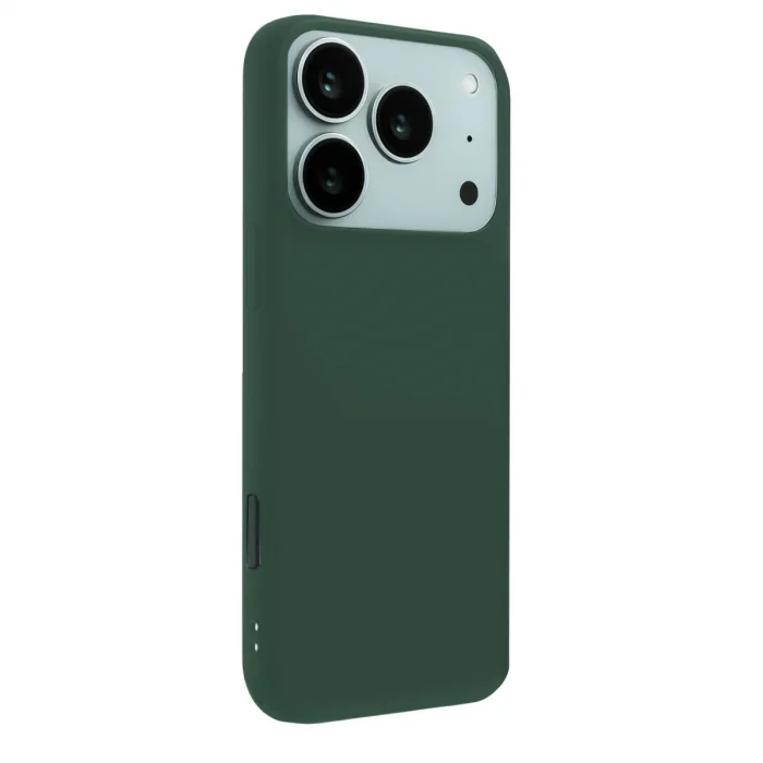 BUĞZ İphone 17 Pro Nano İçi Kadife Silikon - Koyu Yeşil