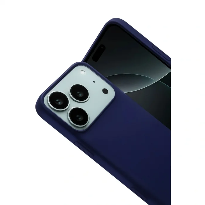 BUĞZ İphone 17 Pro Nano İçi Kadife Silikon - Lacivert