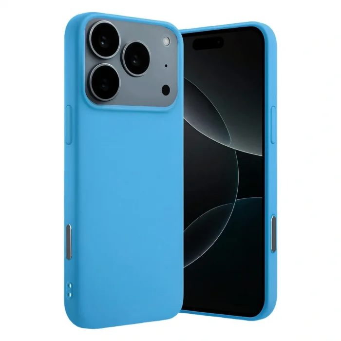 BUĞZ İphone 17 Pro Nano İçi Kadife Silikon - Mavi