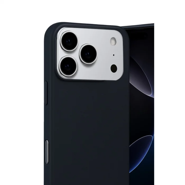 BUĞZ İphone 17 Pro Nano İçi Kadife Silikon - Siyah