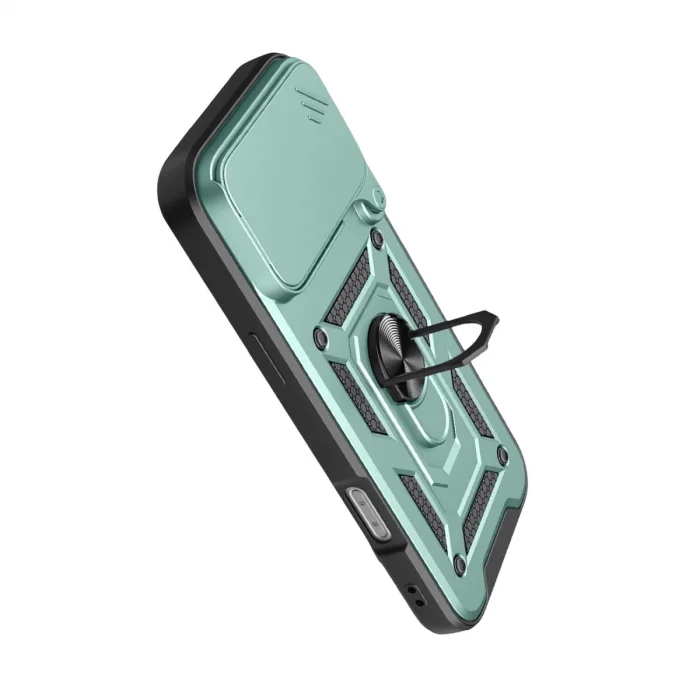 BUĞZ İphone 17 Pro Pars Lens Yüzüklü Silikon - Yeşil