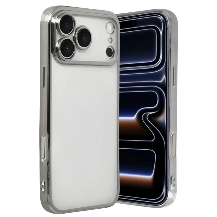 BUĞZ İphone 17 Pro Razer Lensli Silikon - Gümüş