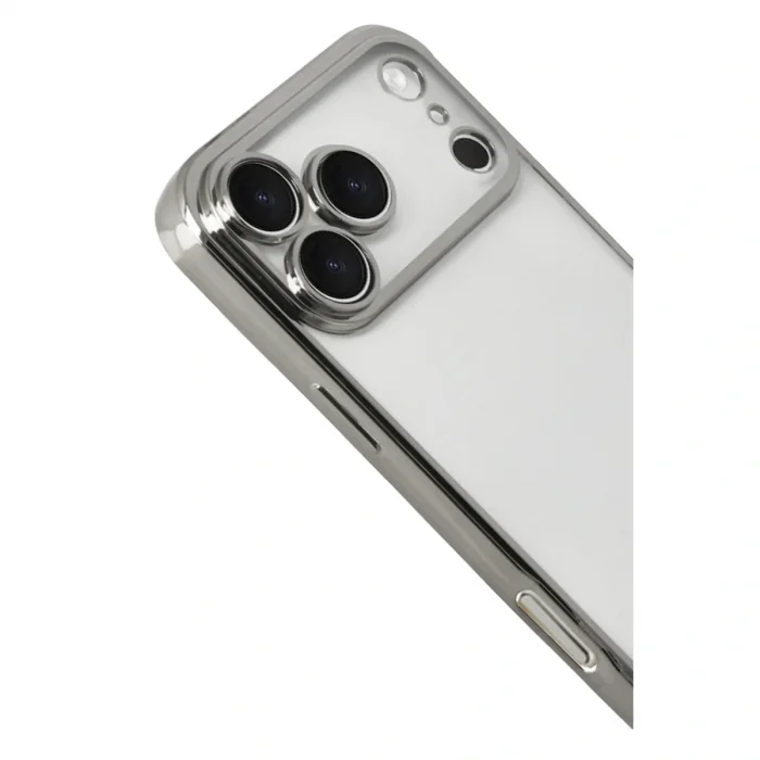 BUĞZ İphone 17 Pro Razer Lensli Silikon - Gümüş