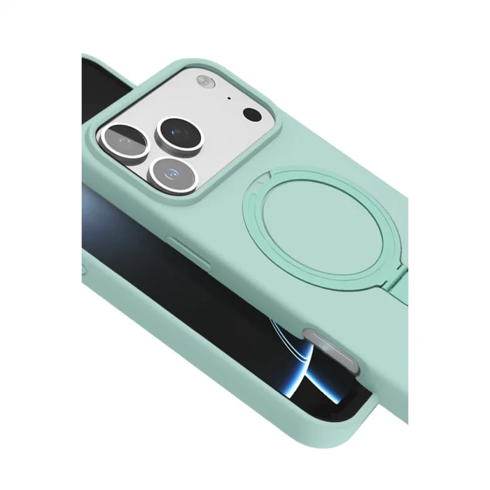 BUĞZ İphone 17 Pro Regal Magsafe Standlı Kapak - Su Yeşili