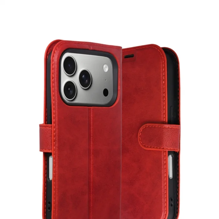 BUĞZ İphone 17 Pro Trend S Plus Kapaklı Kılıf - Kırmızı