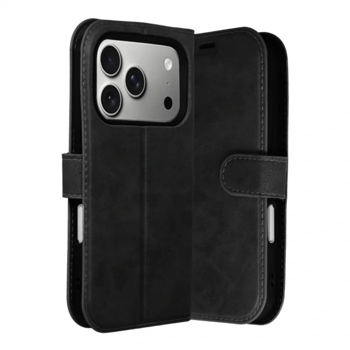 BUĞZ İphone 17 Pro Trend S Plus Kapaklı Kılıf - Siyah