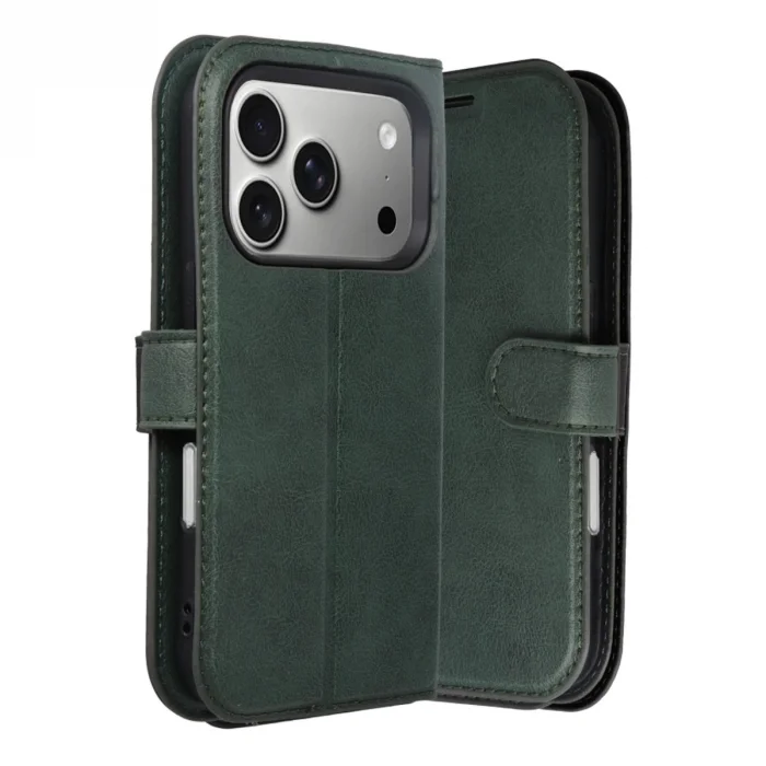 BUĞZ İphone 17 Pro Trend S Plus Kapaklı Kılıf - Yeşil