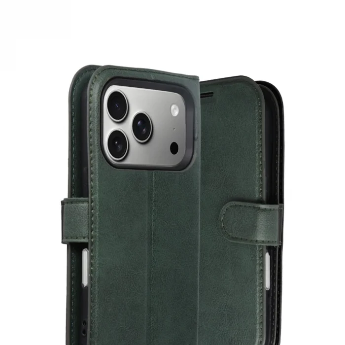 BUĞZ İphone 17 Pro Trend S Plus Kapaklı Kılıf - Yeşil