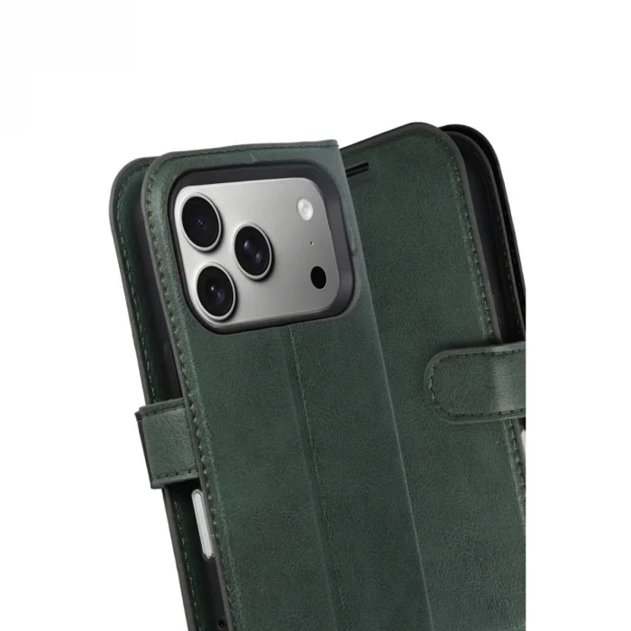 BUĞZ İphone 17 Pro Trend S Plus Kapaklı Kılıf - Yeşil