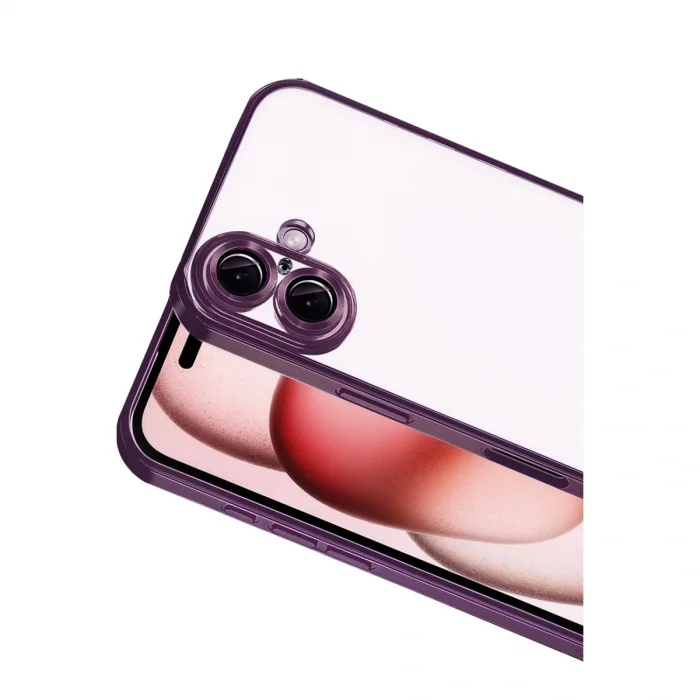 BUĞZ İphone 17 Razer Lensli Silikon - Açık Mor