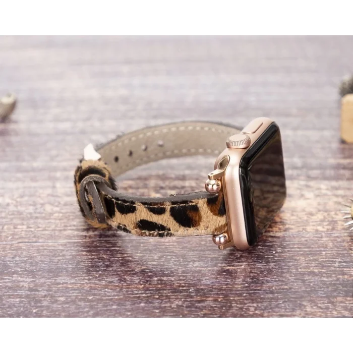  Apple Watch Uyumlu Deri Kordon 38-40-41mm Ferro LEO1N