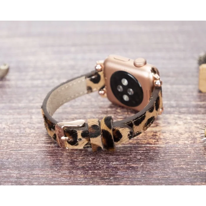  Apple Watch Uyumlu Deri Kordon 38-40-41mm Ferro LEO1N