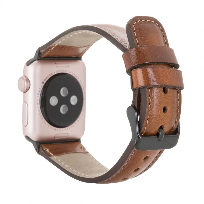 BUĞZ Apple Watch Uyumlu Deri Kordon 38-40-41mm RTST2EF Taba