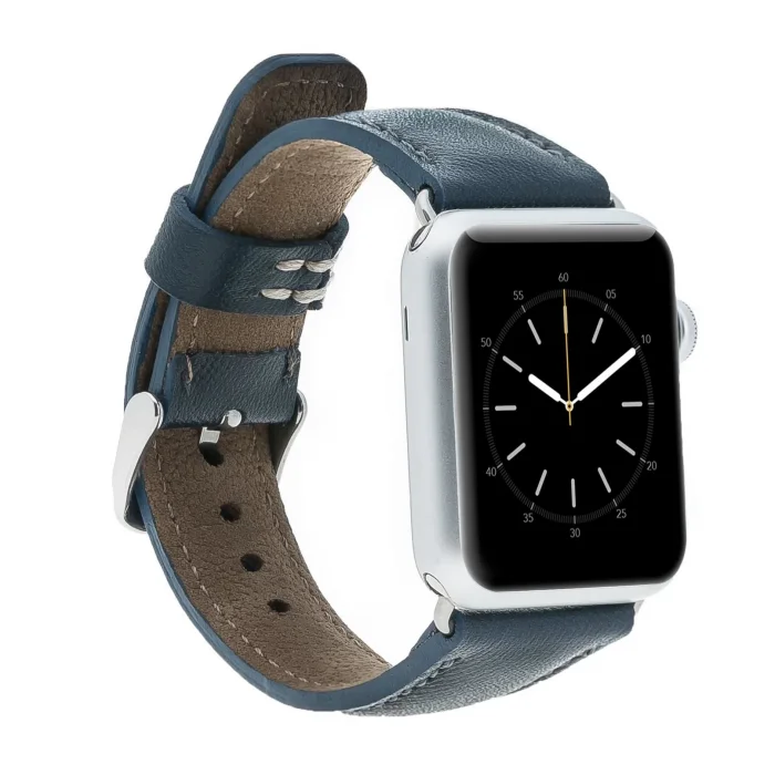  Apple Watch Uyumlu Deri Kordon 38-40-41mm SNB Lacivert