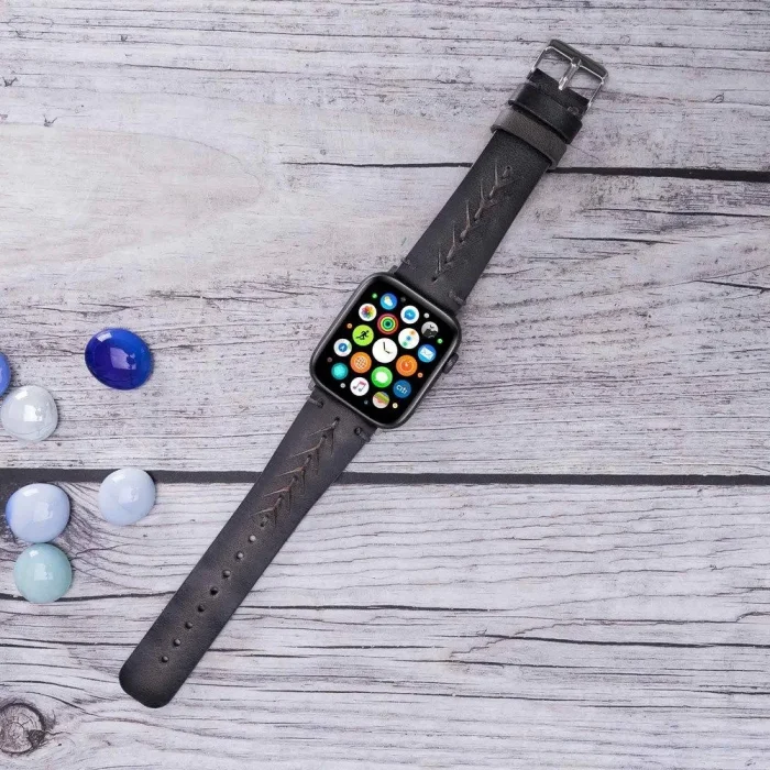  Apple Watch Uyumlu Deri Kordon 42-44-45mm Boras VS4EF