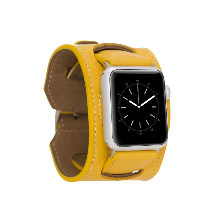  Apple Watch Uyumlu Deri Kordon 42-44-45mm Cuff FL12