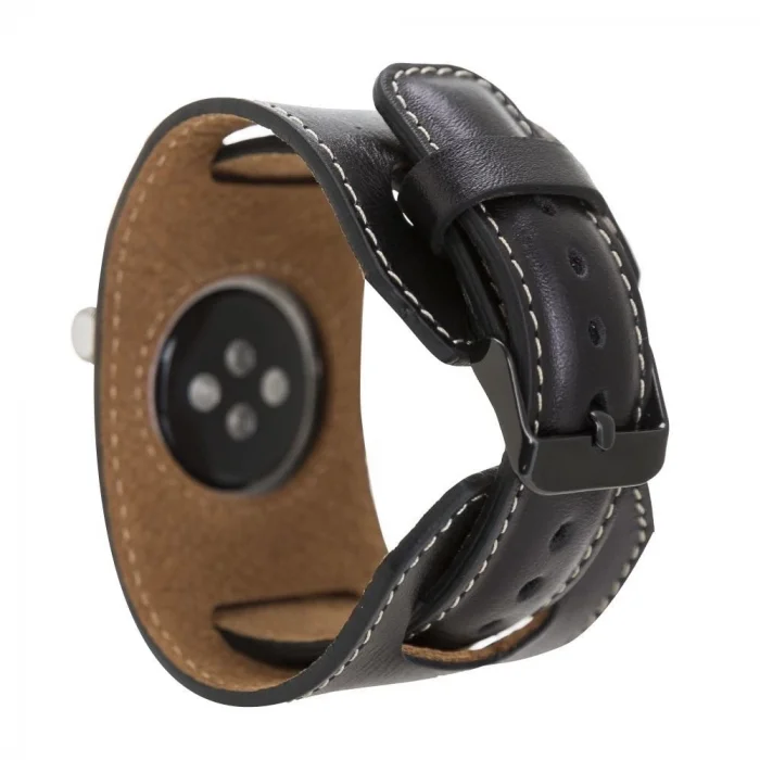  Apple Watch Uyumlu Deri Kordon 42-44-45mm Cuff RST1