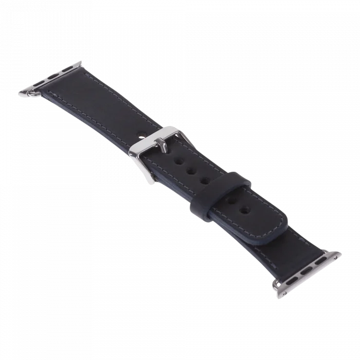  Apple Watch Uyumlu Deri Kordon 42-44-45mm CZ01 Lacivert