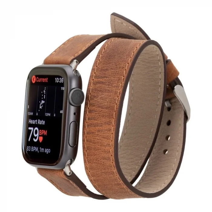  Apple Watch Uyumlu Deri Kordon 42-44-45mm DT G2