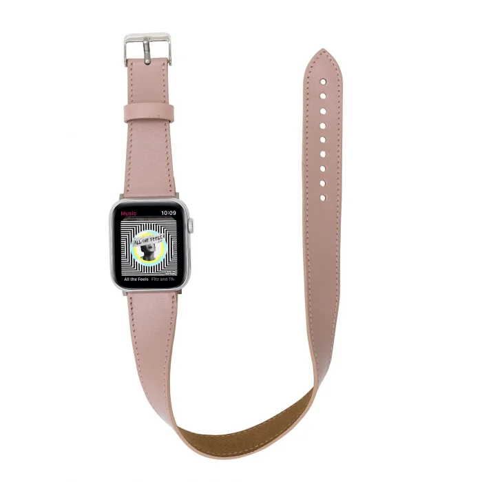  Apple Watch Uyumlu Deri Kordon 42-44-45mm DT NU2