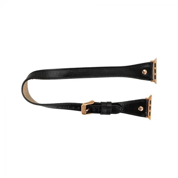  Apple Watch Uyumlu Deri Kordon 42-44-45mm DT RG RST1