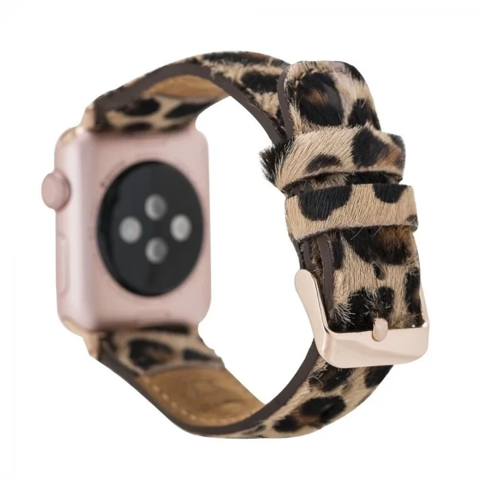  Apple Watch Uyumlu Deri Kordon 42-44-45mm LEO1N