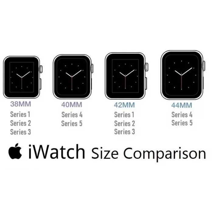  Apple Watch Uyumlu Deri Kordon 42-44-45mm RST1 Siyah