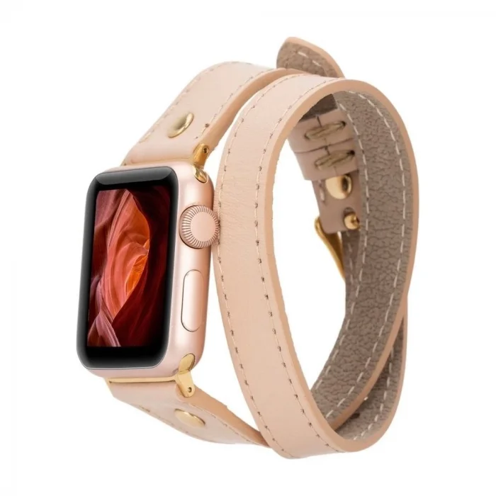  Apple Watch Uyumlu Deri Kordon 42-44-45mm Slim DT GT NU1