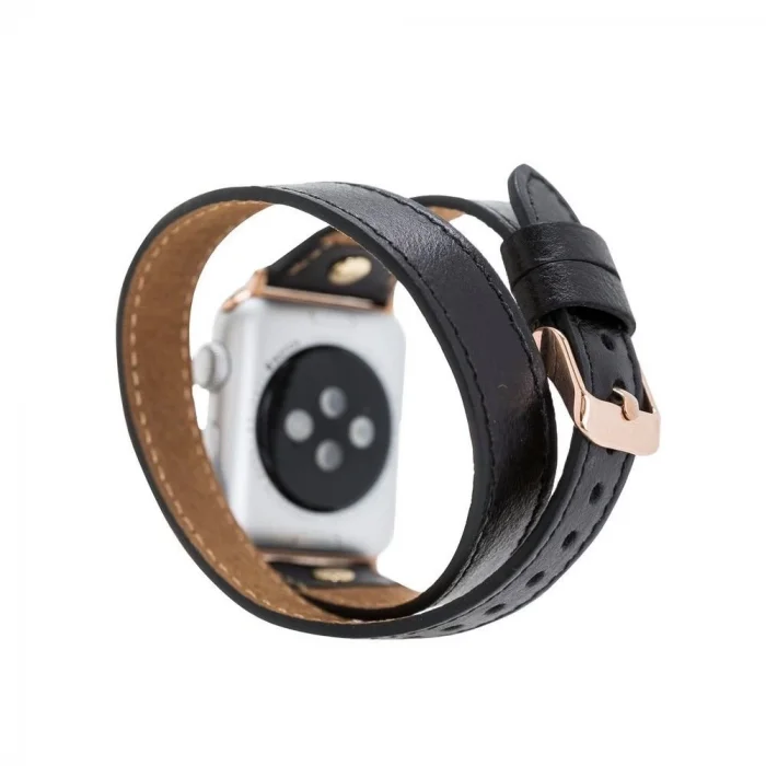  Apple Watch Uyumlu Deri Kordon 42-44-45mm Slim DTGT RST1