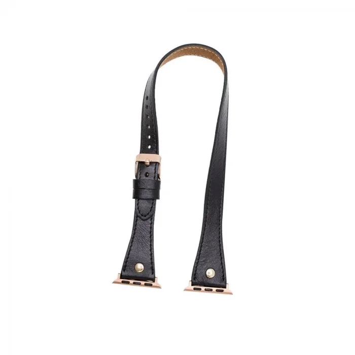  Apple Watch Uyumlu Deri Kordon 42-44-45mm Slim DTGT RST1