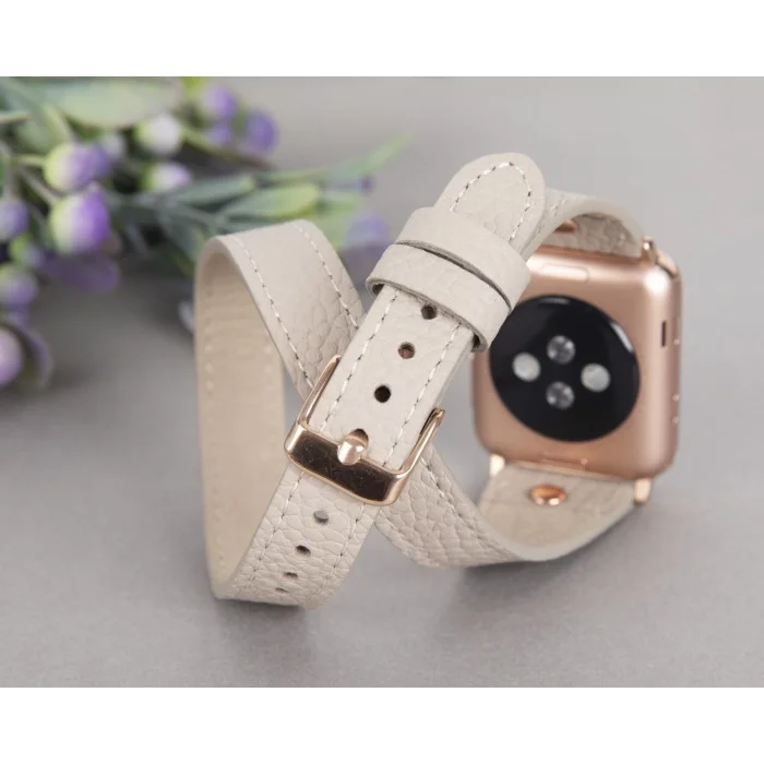 BUĞZ Apple Watch Uyumlu Deri Kordon 42-44-45mm Slim DTRT ERC3