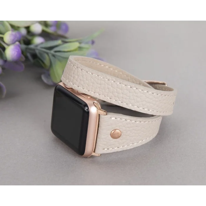 BUĞZ Apple Watch Uyumlu Deri Kordon 42-44-45mm Slim DTRT ERC3