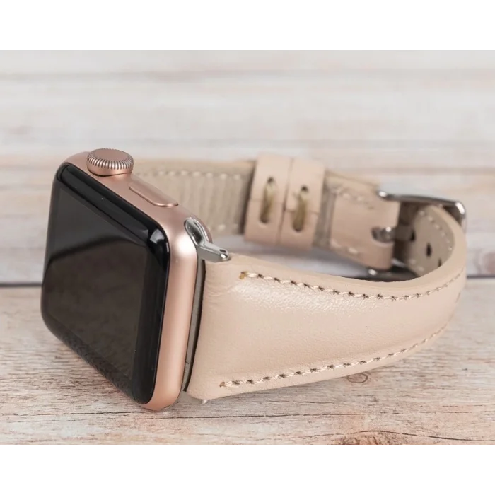  Apple Watch Uyumlu Deri Kordon 42-44-45mm Slim NU1