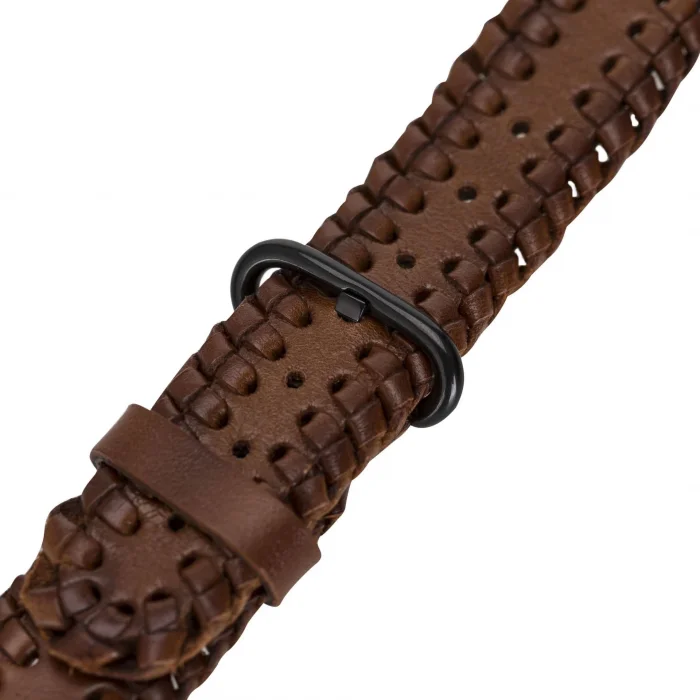  Apple Watch Uyumlu Deri Kordon 42-44-45mm SM58 RST2EF