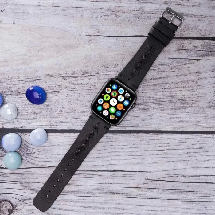BUĞZ Apple Watch Uyumlu Deri Kordon 42-44-45mm TN1 Boras