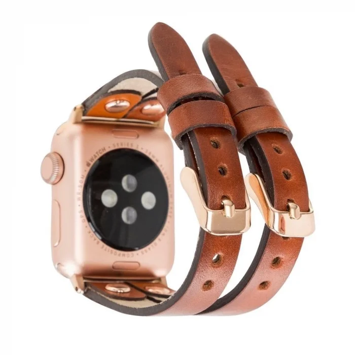 BUĞZ Apple Watch Uyumlu Deri Kordon Ely Double Tour RST2EF