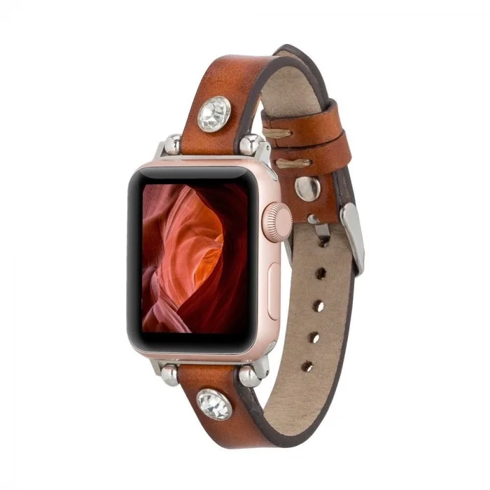  Apple Watch Uyumlu Deri Kordon Visby 38-40-41mm RST2EF