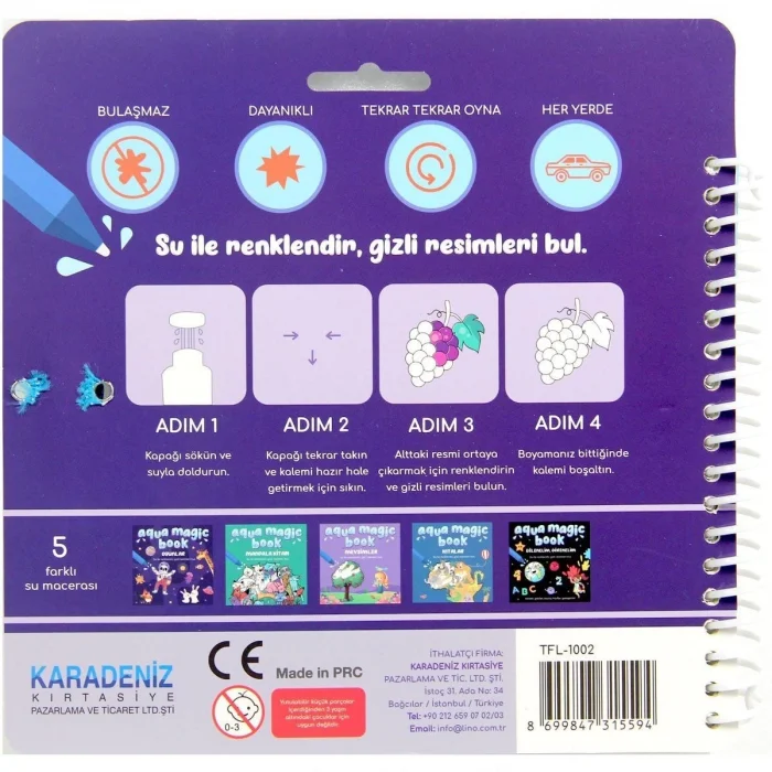 BUĞZ Aqua Magic Oyunlar Sihirli Boyama Kitabı
