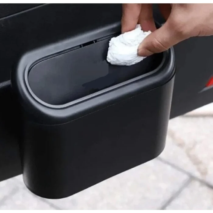  Araba Çöp Kutusu Kapaklı Organizer Siyah