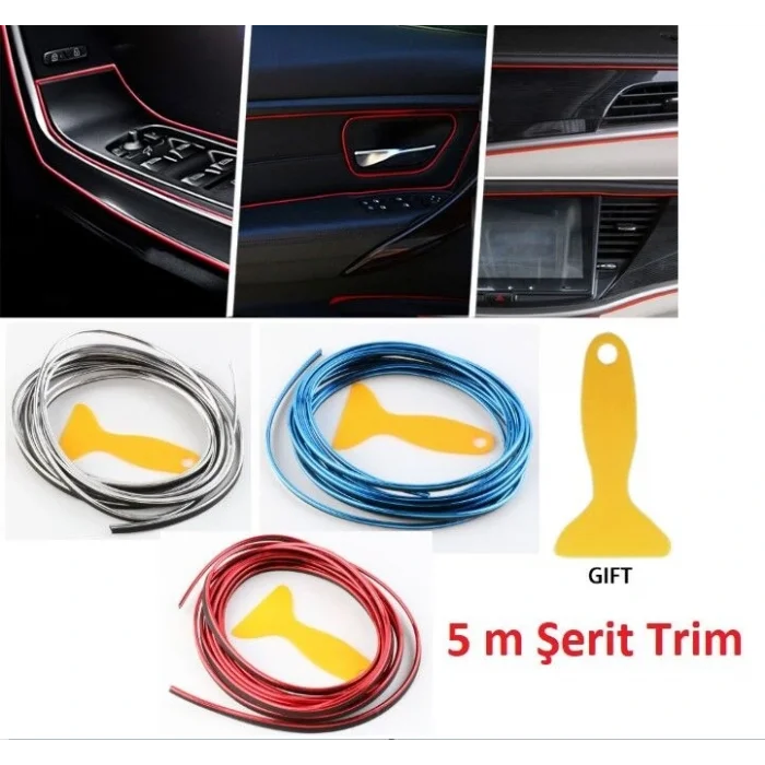 BUĞZ Araba Dekorasyon Şeridi 5 Metre Trim Şeridi
