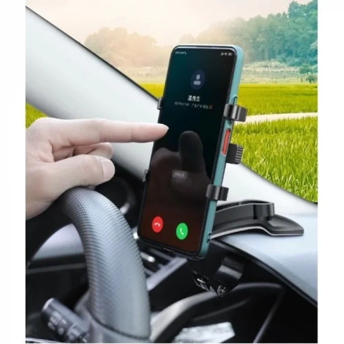  Araba Gösterge Üstüne Takılan 360 Oynar Başlıklı Telefon Tutucu