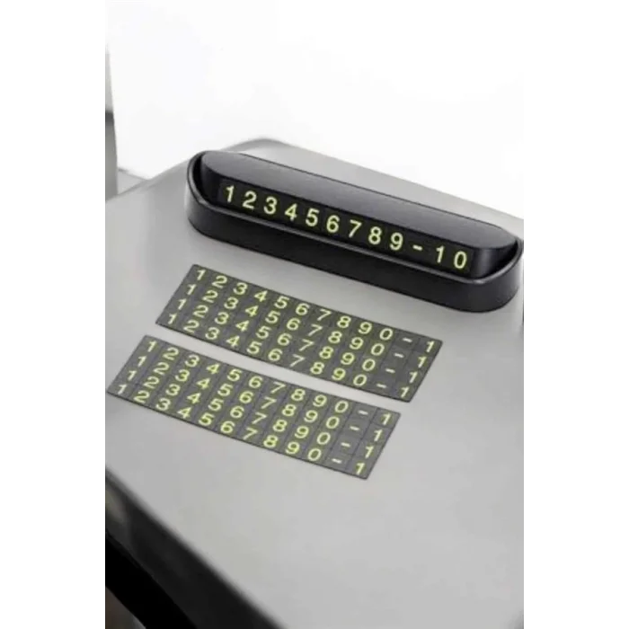  Araba Park Numaratörü Araç İçi Numaralık Değiştirilebilir Çevirmeli Mini