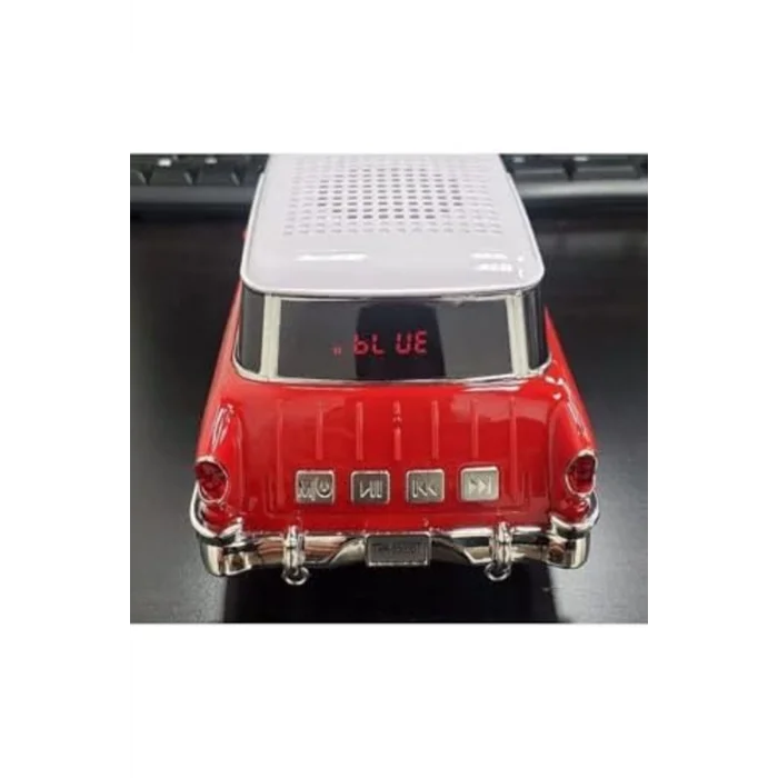 BUĞZ Araba şekilli şeffaf bluetooth hoparlör TF USB FM destekli 2 saat dinleme süresi