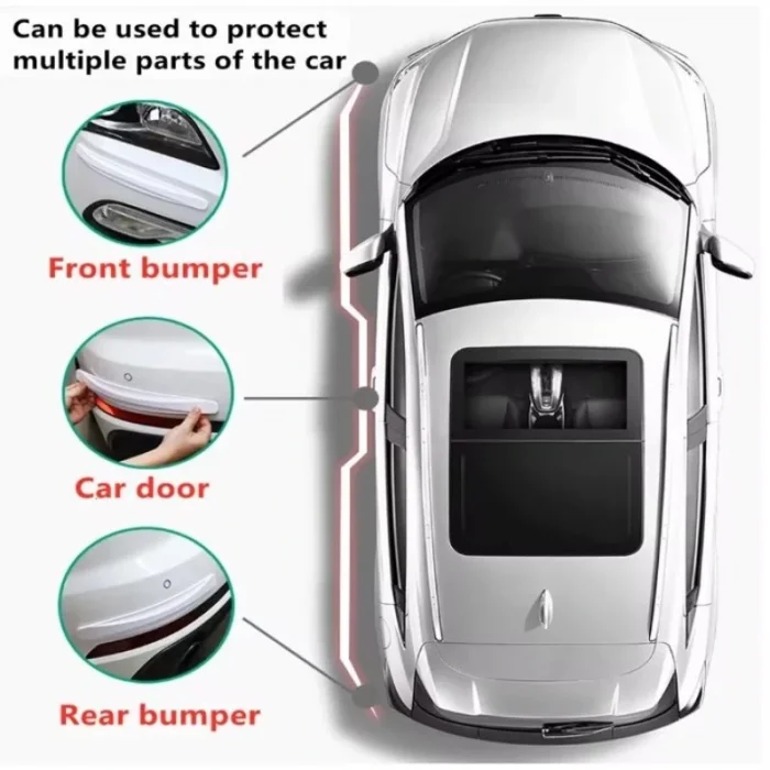 BUĞZ Araba Tampon Koruyucu Karbon Desenli Beyaz