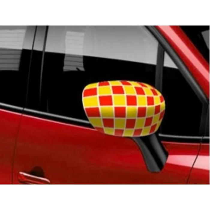 BUĞZ Araç Ayna Kılıfı 2 Adet - Sarı Kırmızı